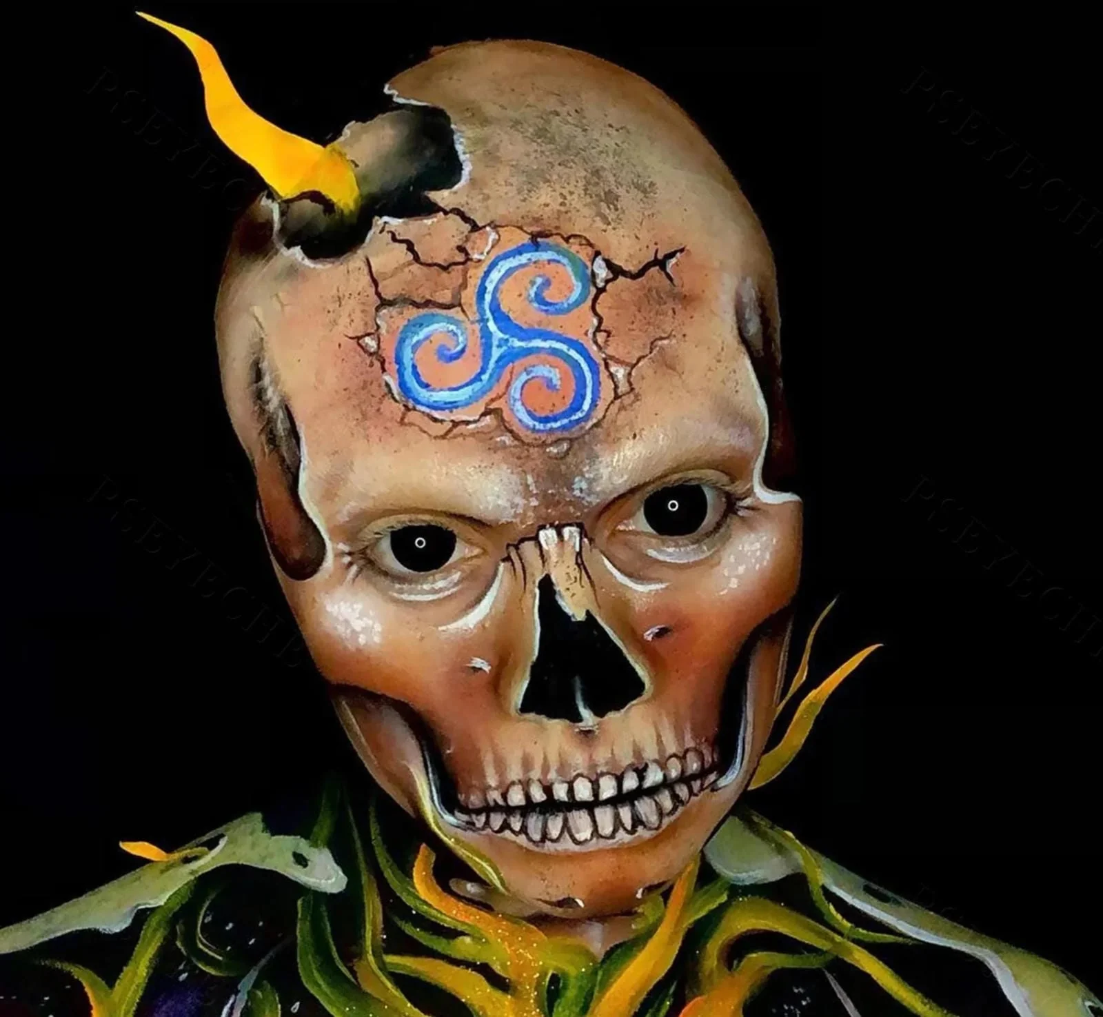 17mm Black Mini Sclera (With Pupil Cutout) - Image 7