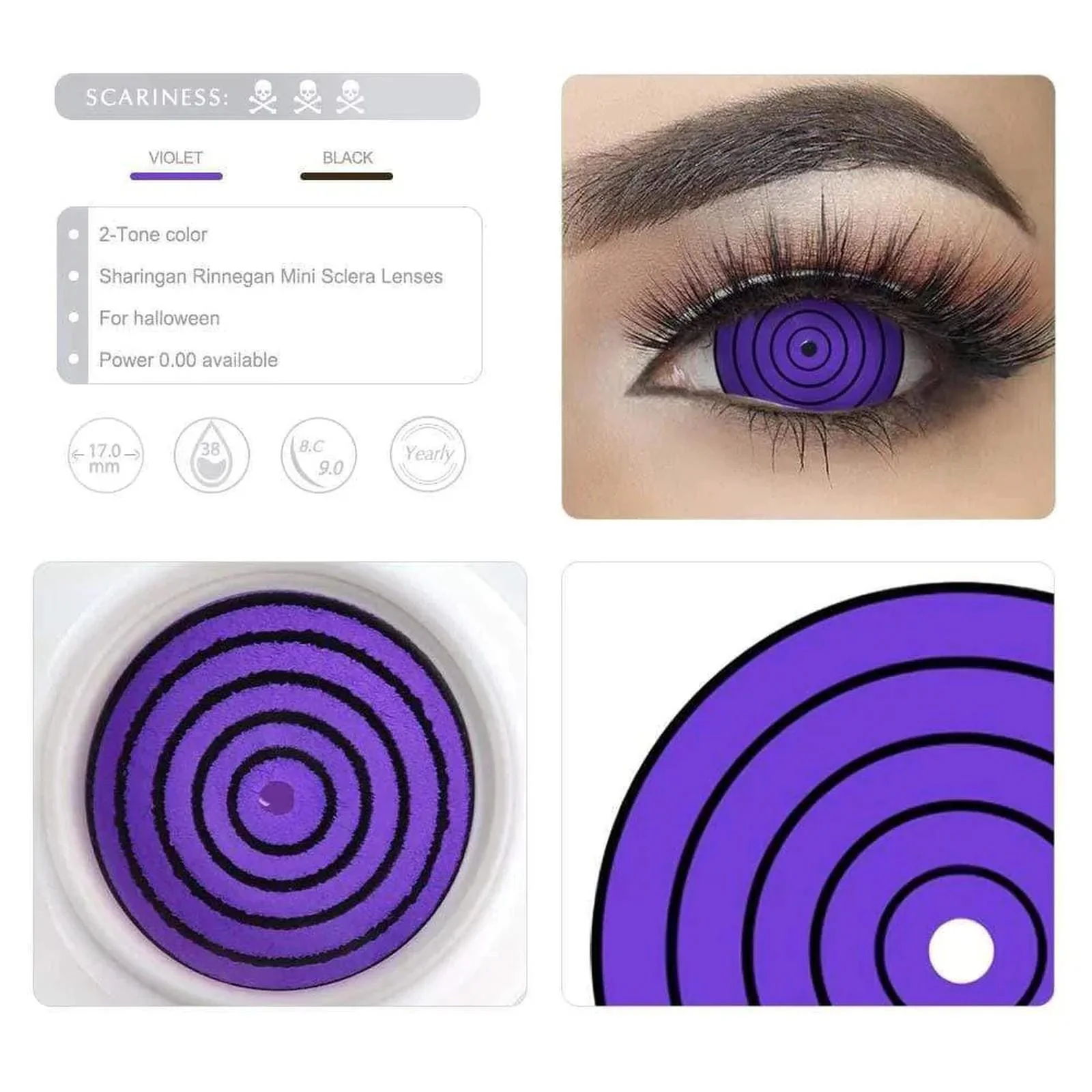 17mm Sharingan Rinnegan Purple Mini Sclera - Image 6