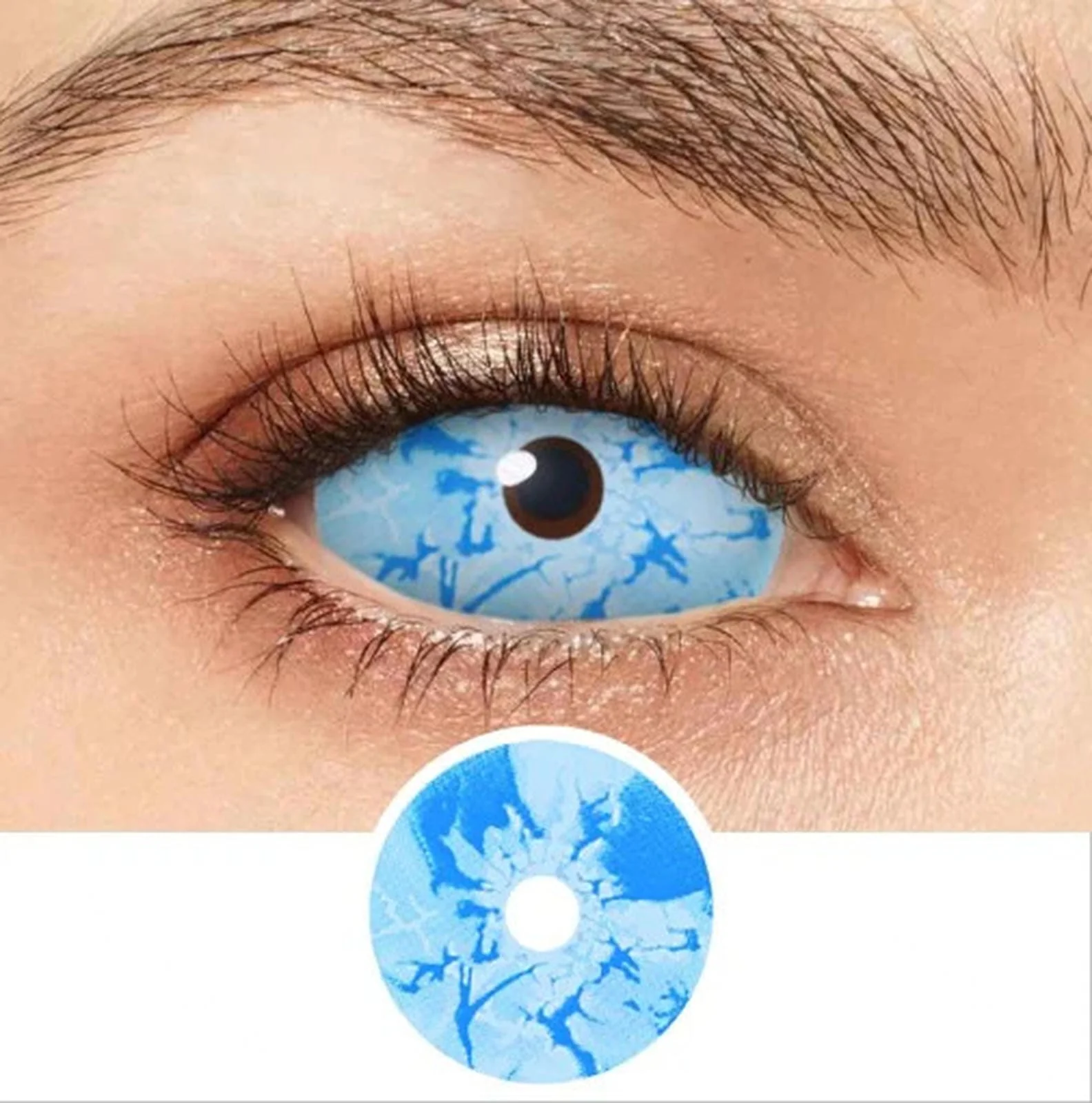 22mm Ice Age Blue Full Eye Sclera - Image 2
