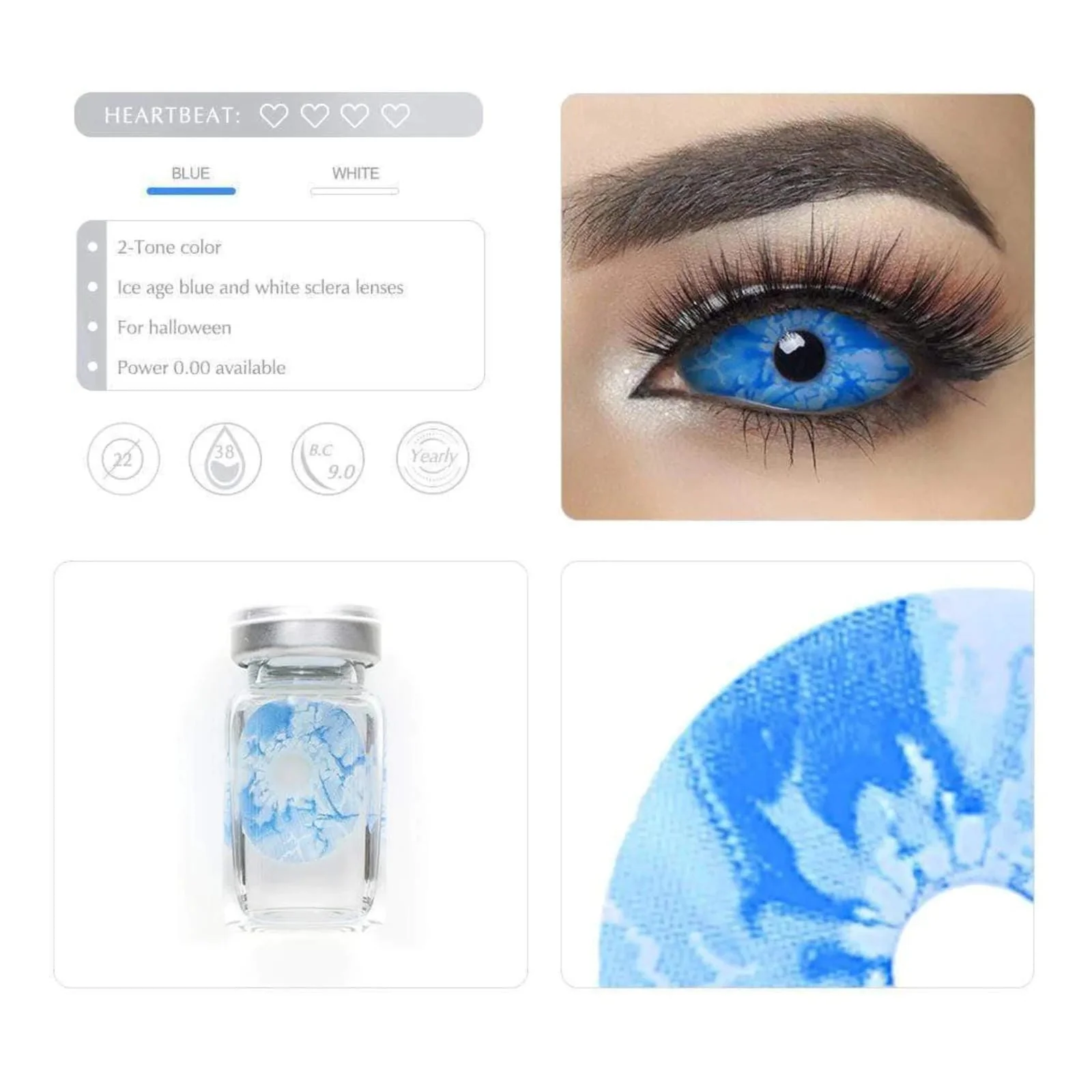 22mm Ice Age Blue Full Eye Sclera - Image 3