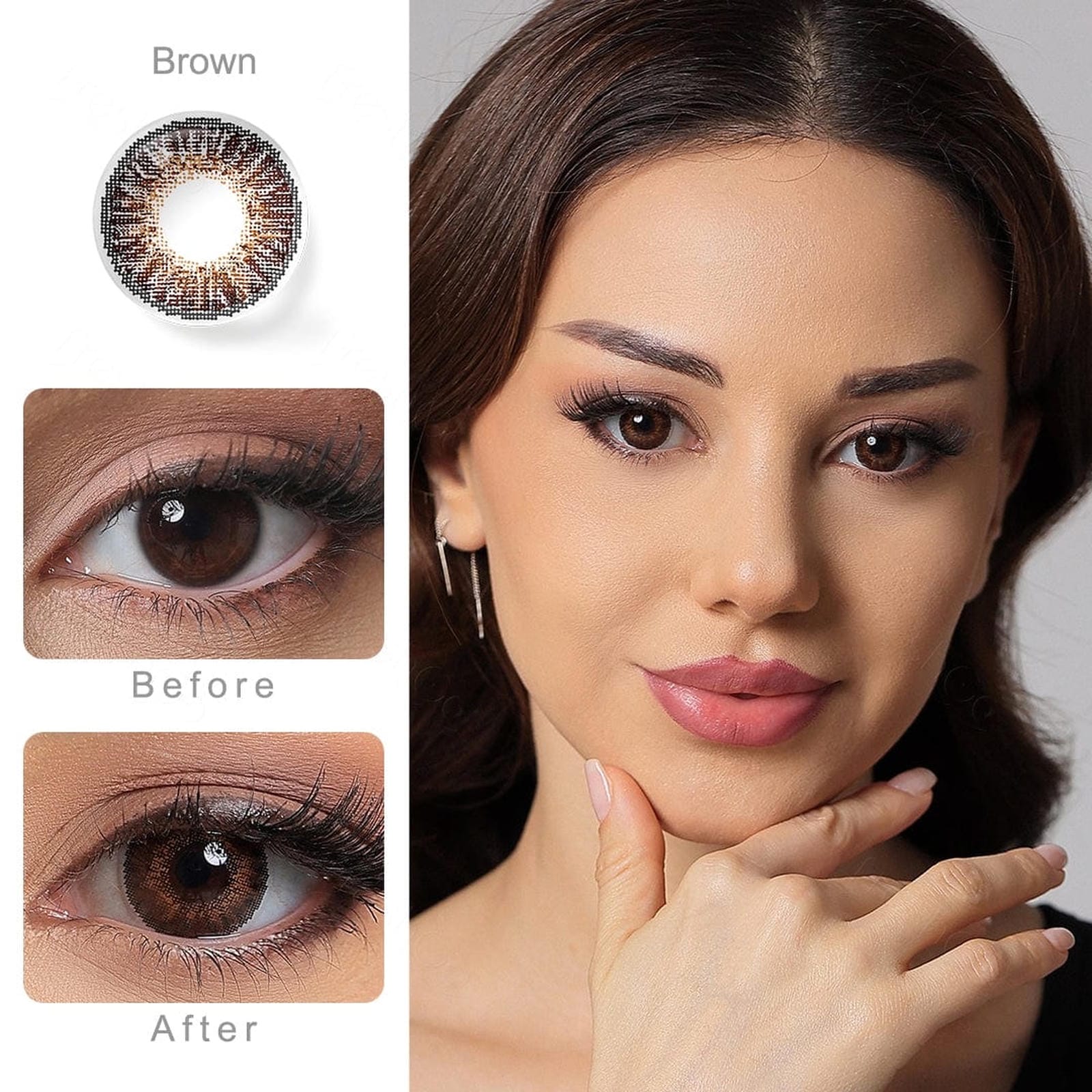 3 Tone Brown coloured Contacts - Image 6