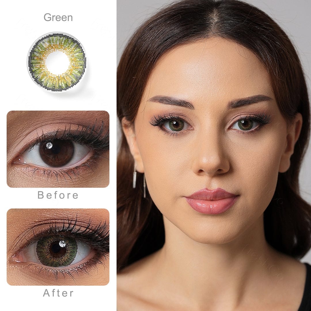 3 Tone Green coloured Contacts - Image 6