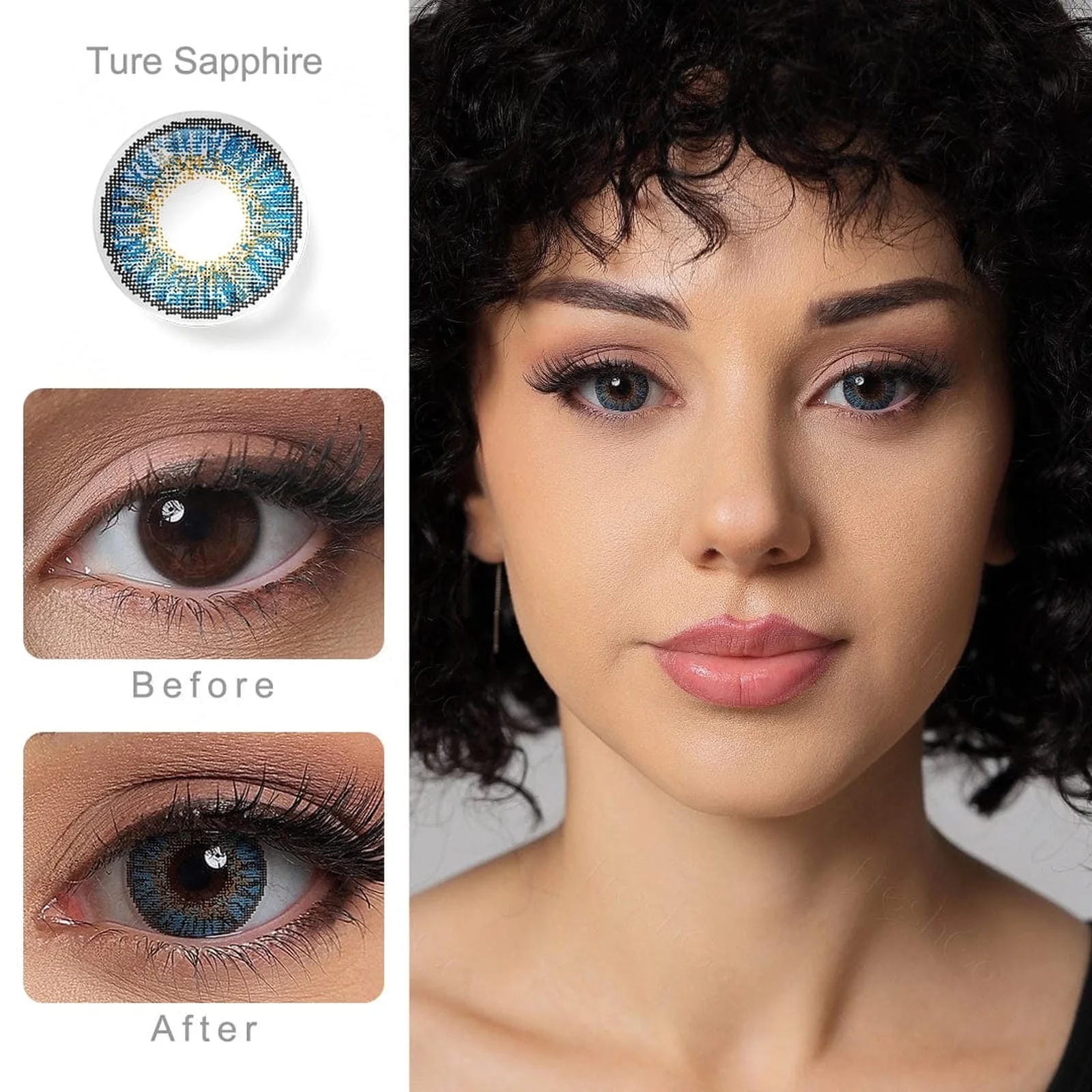 3 Tone True Sapphire Colored Contacts - Image 6