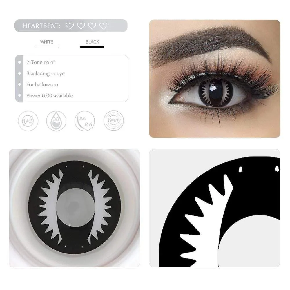 Black Dragon Eye Halloween Contacts - Image 3