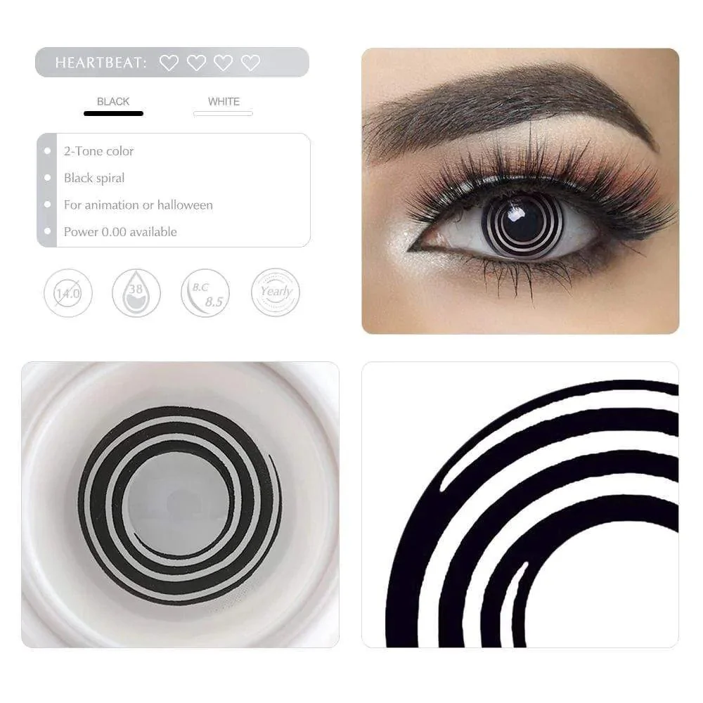 Black Spiral Halloween Contacts - Image 4