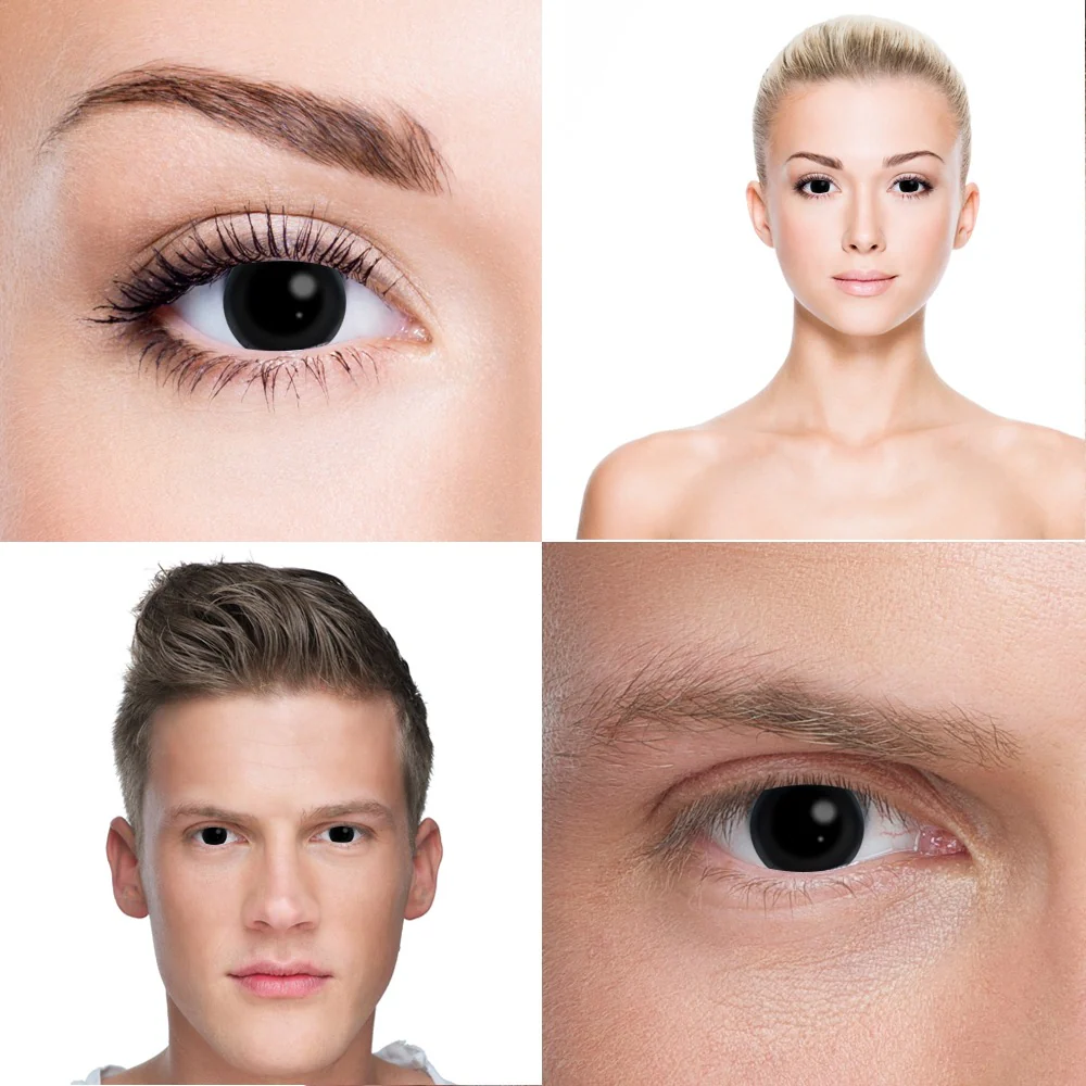 Blackout Halloween Contacts (Anime - Rock Lee) - Image 3