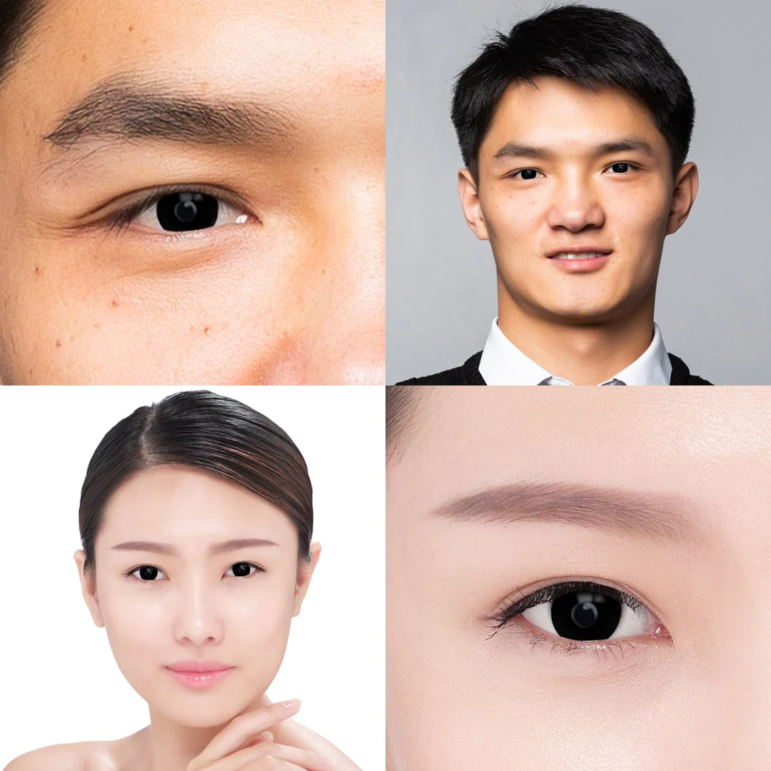 Blackout Halloween Contacts (Anime - Rock Lee) - Image 5