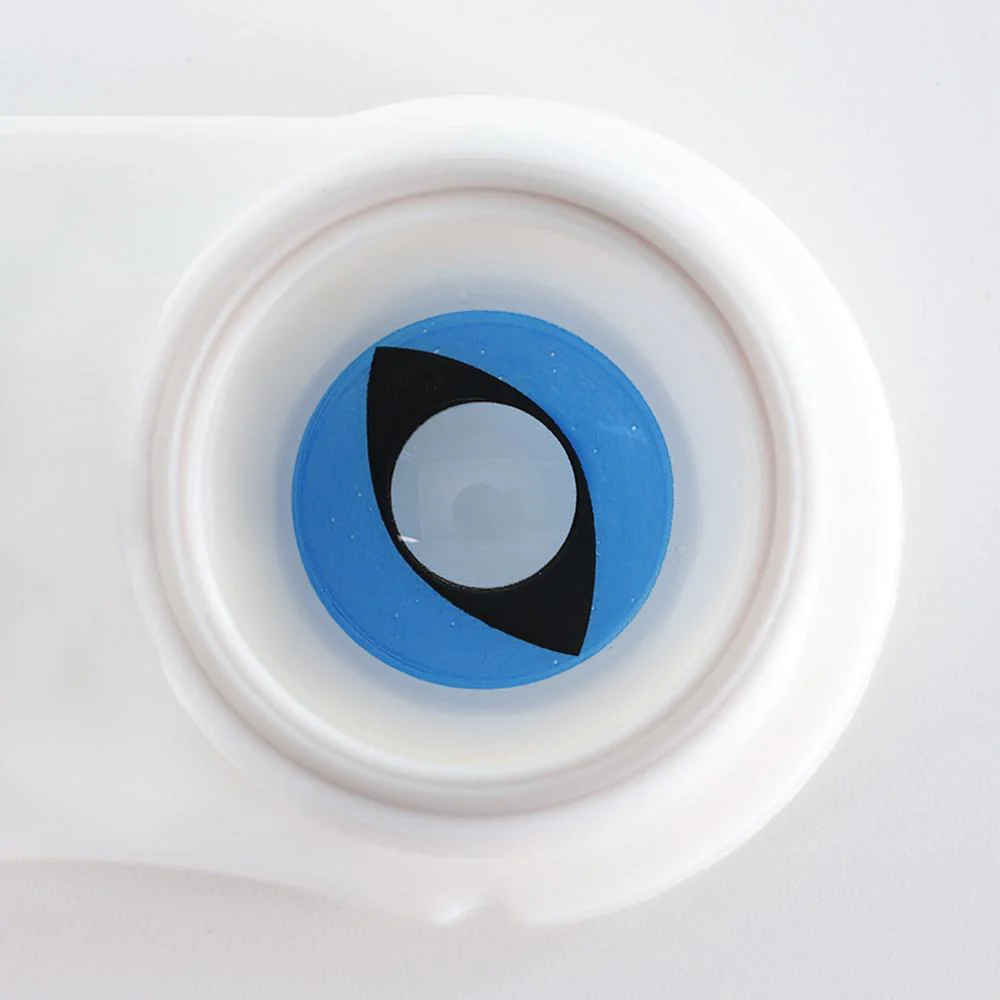Blue Cat Eye Halloween Contacts  (Expiry 9/25) - Image 2