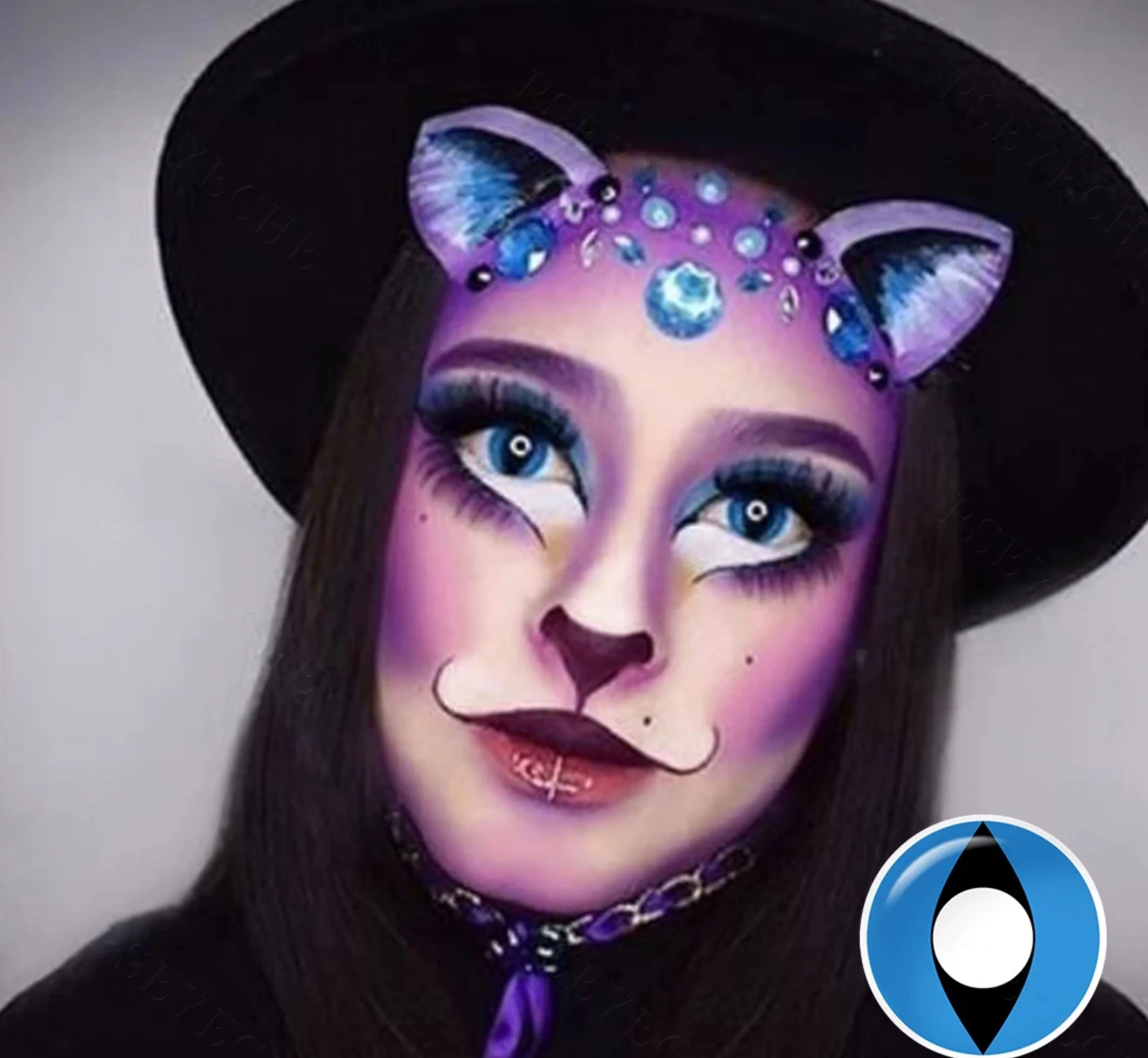 Blue Cat Eye Halloween Contacts  (Expiry 9/25) - Image 5