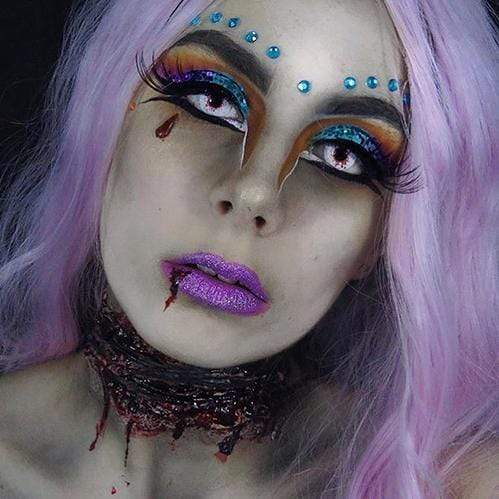 Crazy Blood Splat Halloween Contacts - Image 2