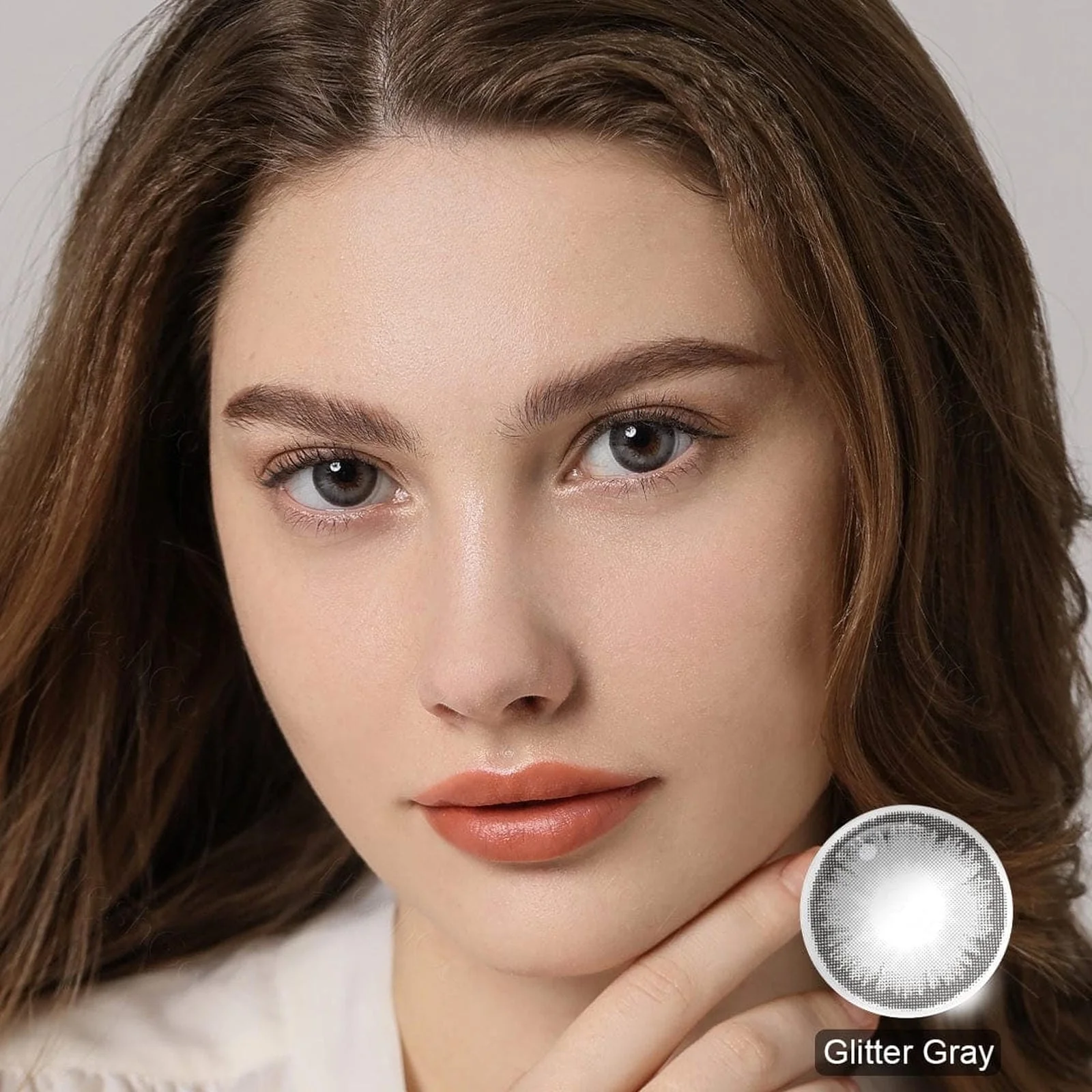 Diamond Glitter Gray Coloured Contacts - Image 4
