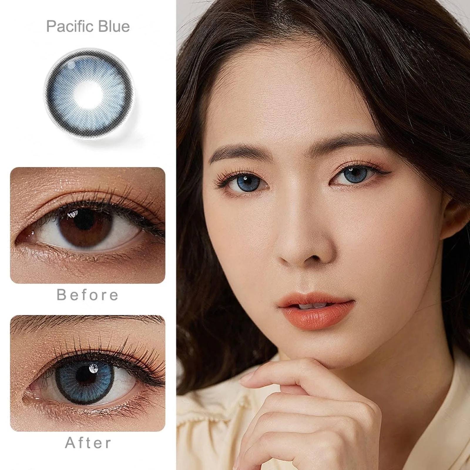 Diamond Pacific Blue Contact Lenses - Image 7