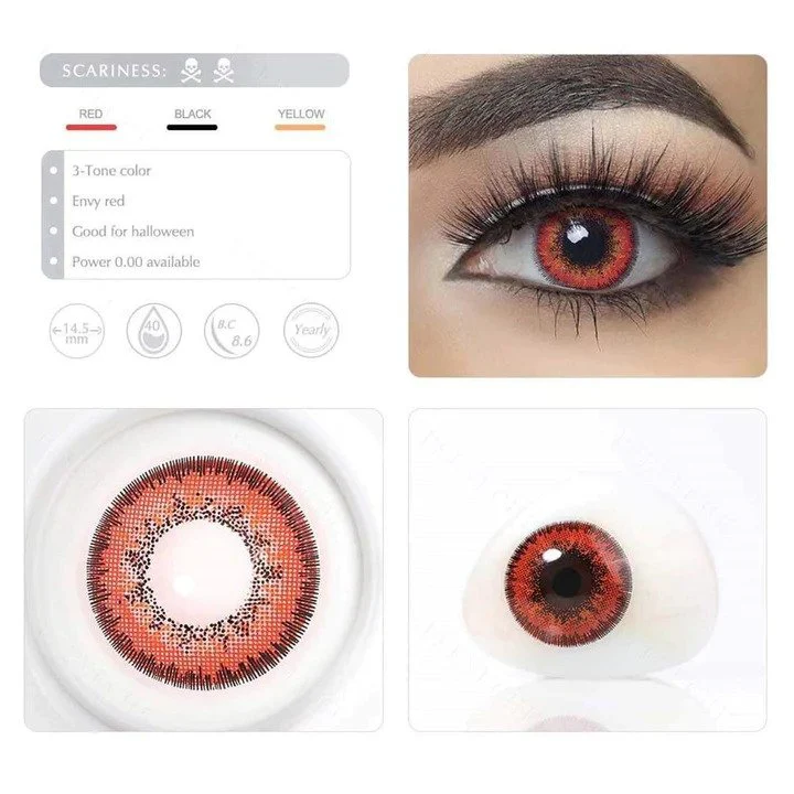 Envy Red Halloween Contacts - Image 5