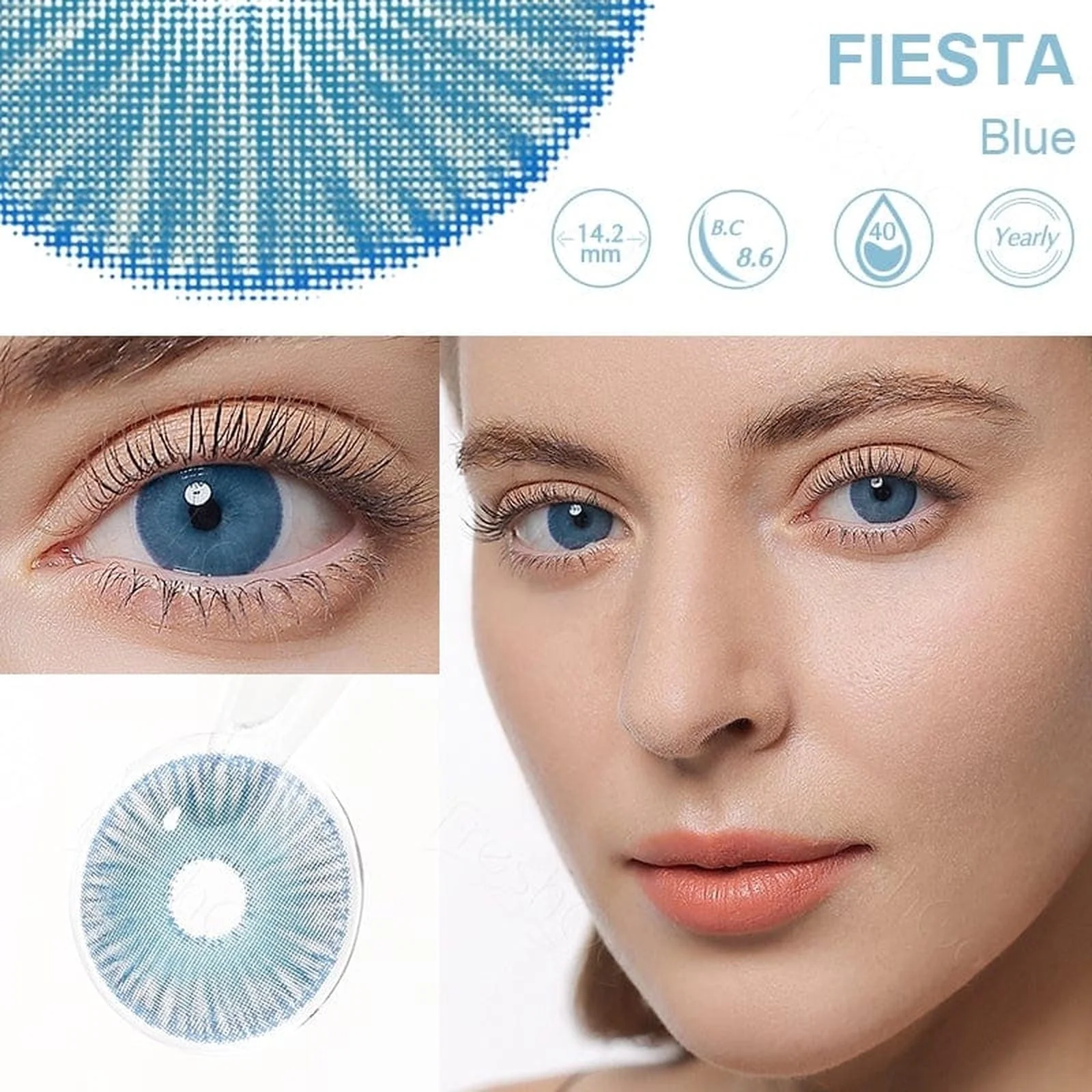 Fiesta Blue Coloured Contact Lenses - Image 5