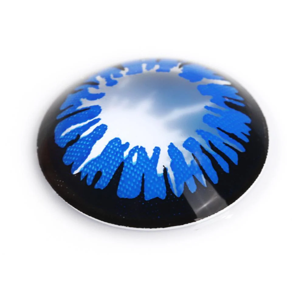 Glamor Blue Halloween Contacts - Image 4