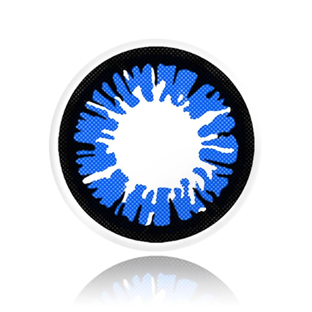 Glamor Blue Halloween Contacts - Image 5