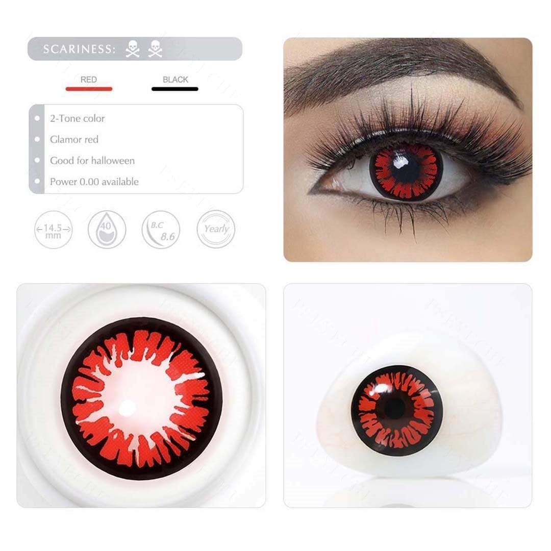 Glamor Red Halloween Contacts - Image 3