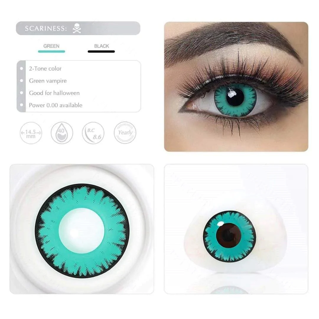 Green Vampire Halloween Contacts - Image 5