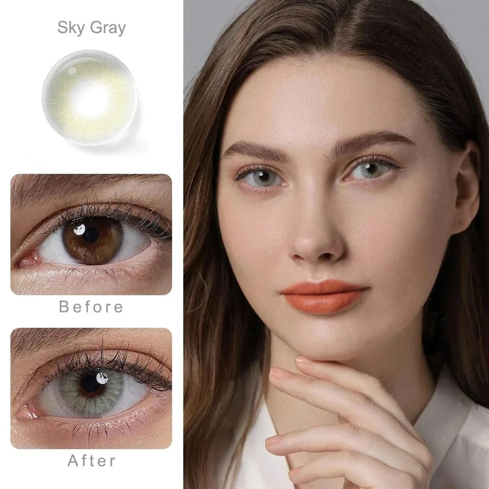 Hidrocor II - Sky Gray Colored Contacts - Image 6