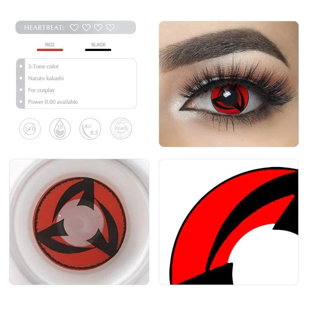 Naruto Kakashi Sharingan Cosplay Contacts - Image 9