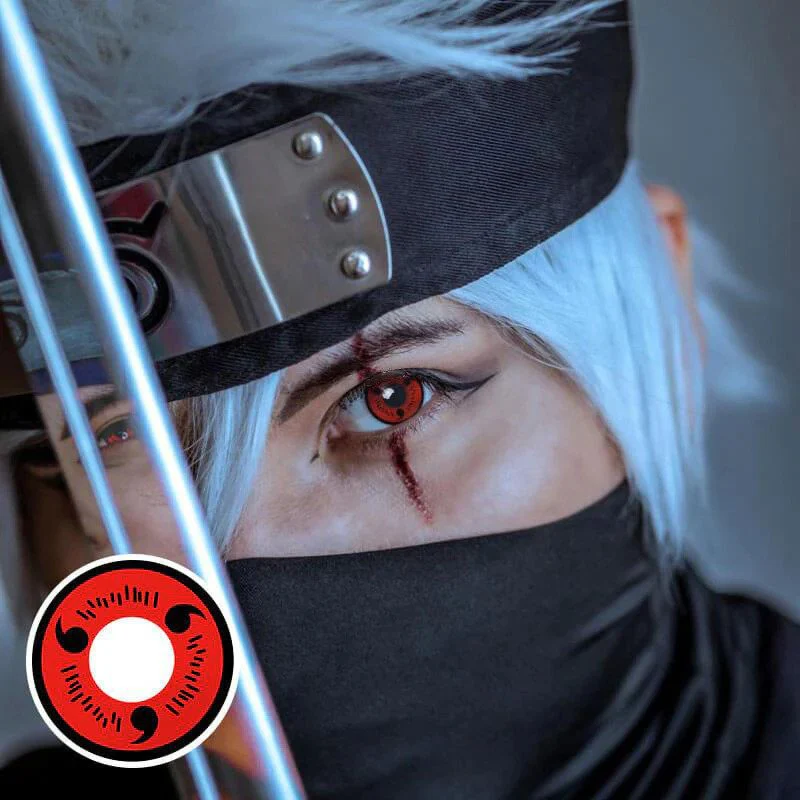 Naruto Sasuke Red Sharingan Cosplay Contacts - Image 4