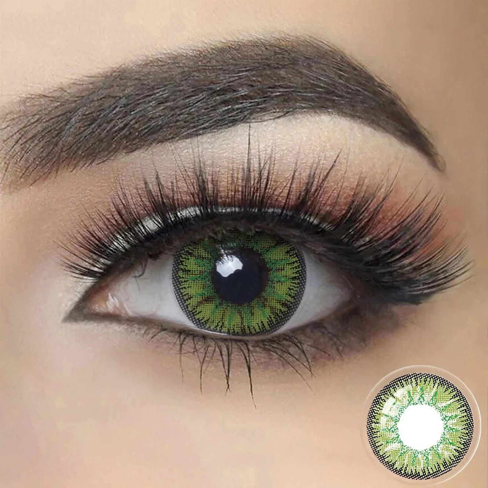 Nonno Forest Green Coloured Contacts