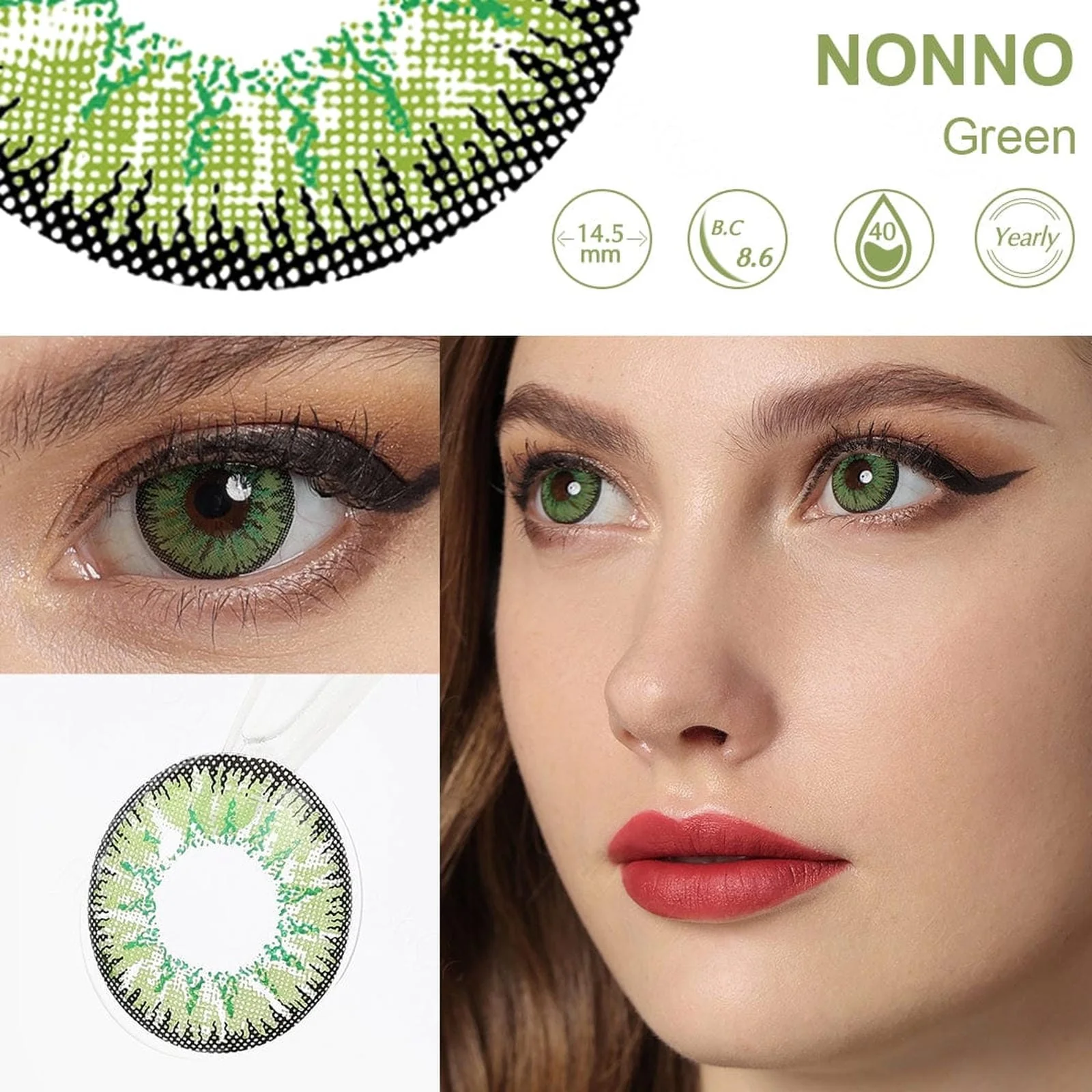 Nonno Forest Green Coloured Contacts - Image 8