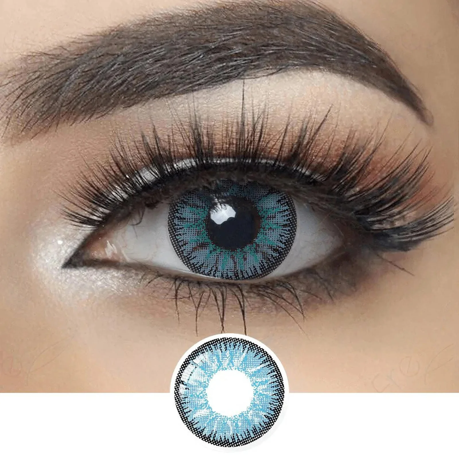 Nonno Polar Blue Coloured Contacts