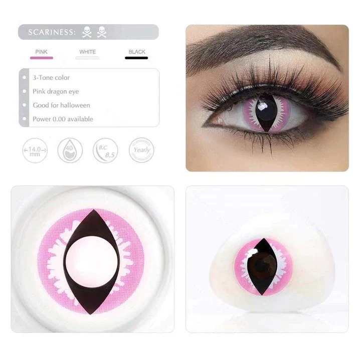 Pink Dragon Eye Halloween Contacts (Clearance) - Image 6