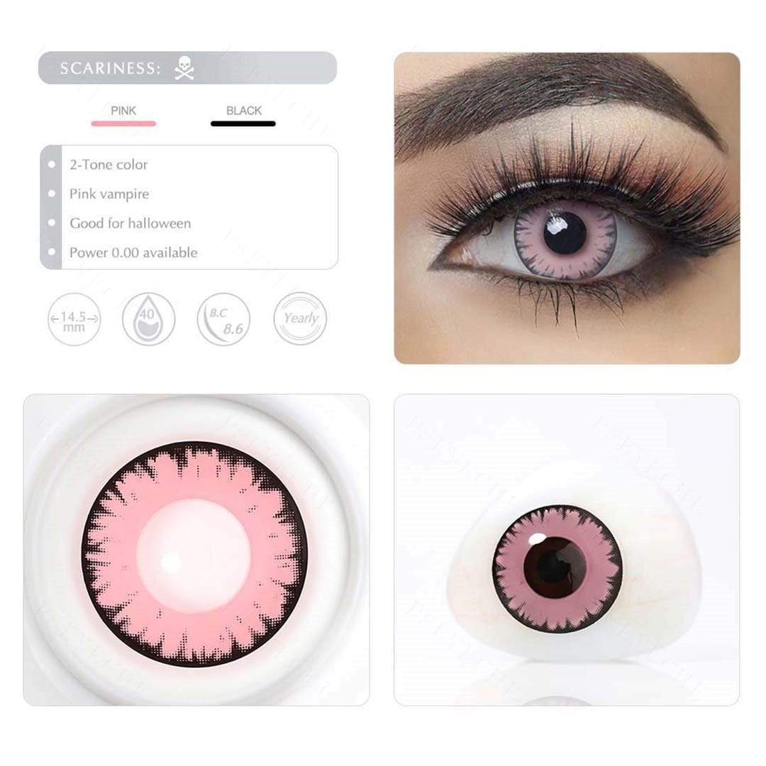 Pink Vampire Halloween Contacts - Image 4