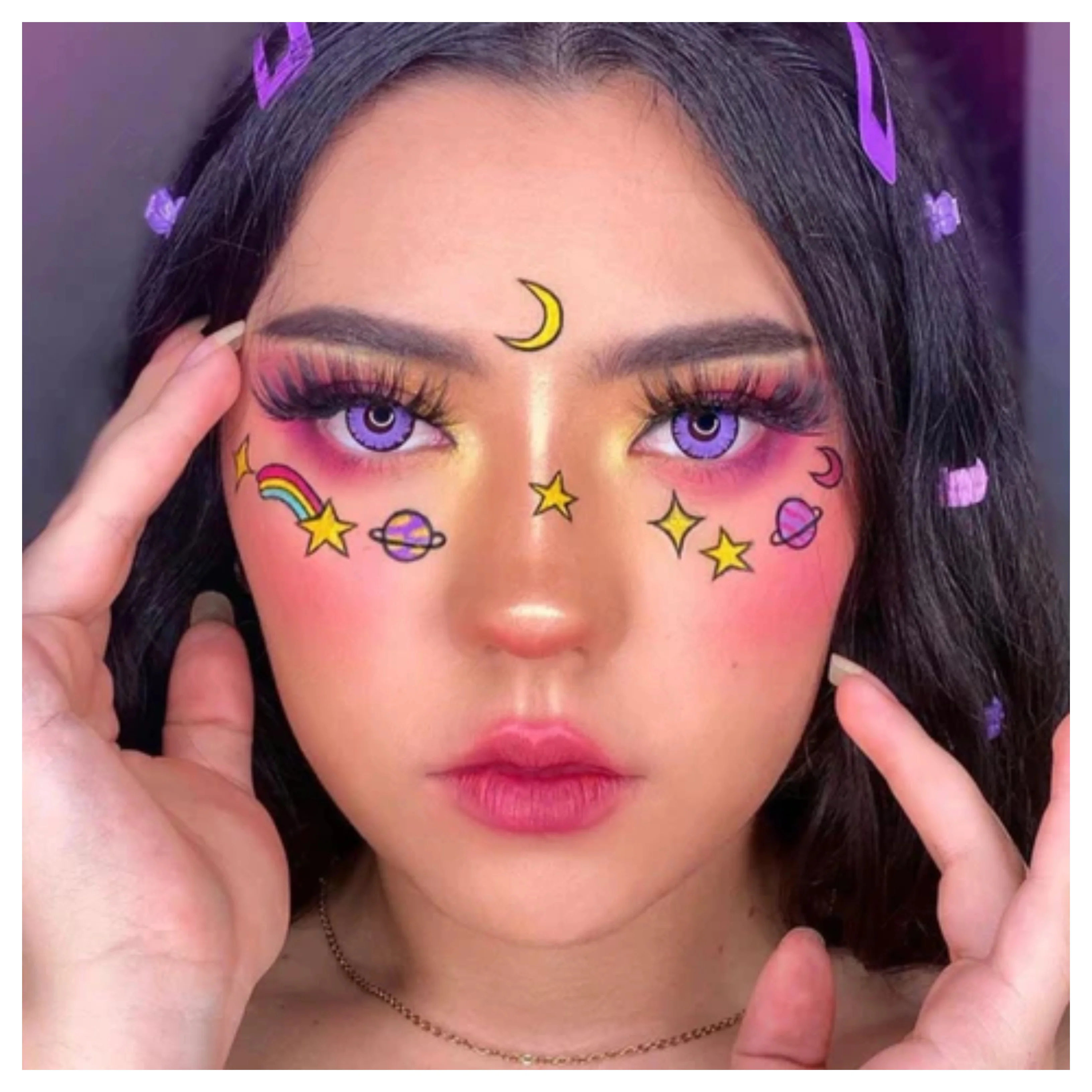 Purple Vampire Halloween Contacts - Image 13