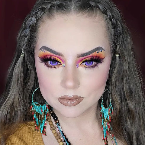 Purple Vampire Halloween Contacts - Image 4