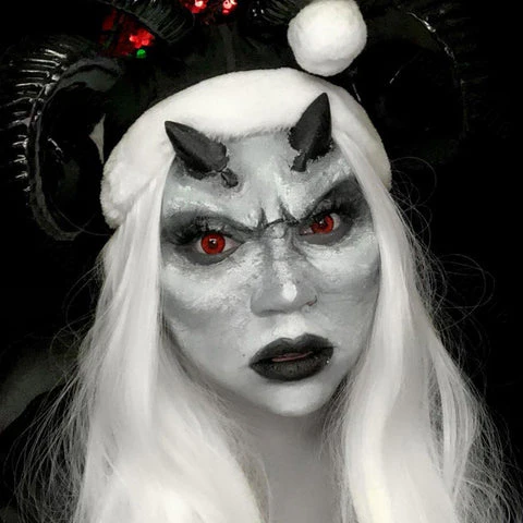 Red Crack Halloween Contacts - Image 3