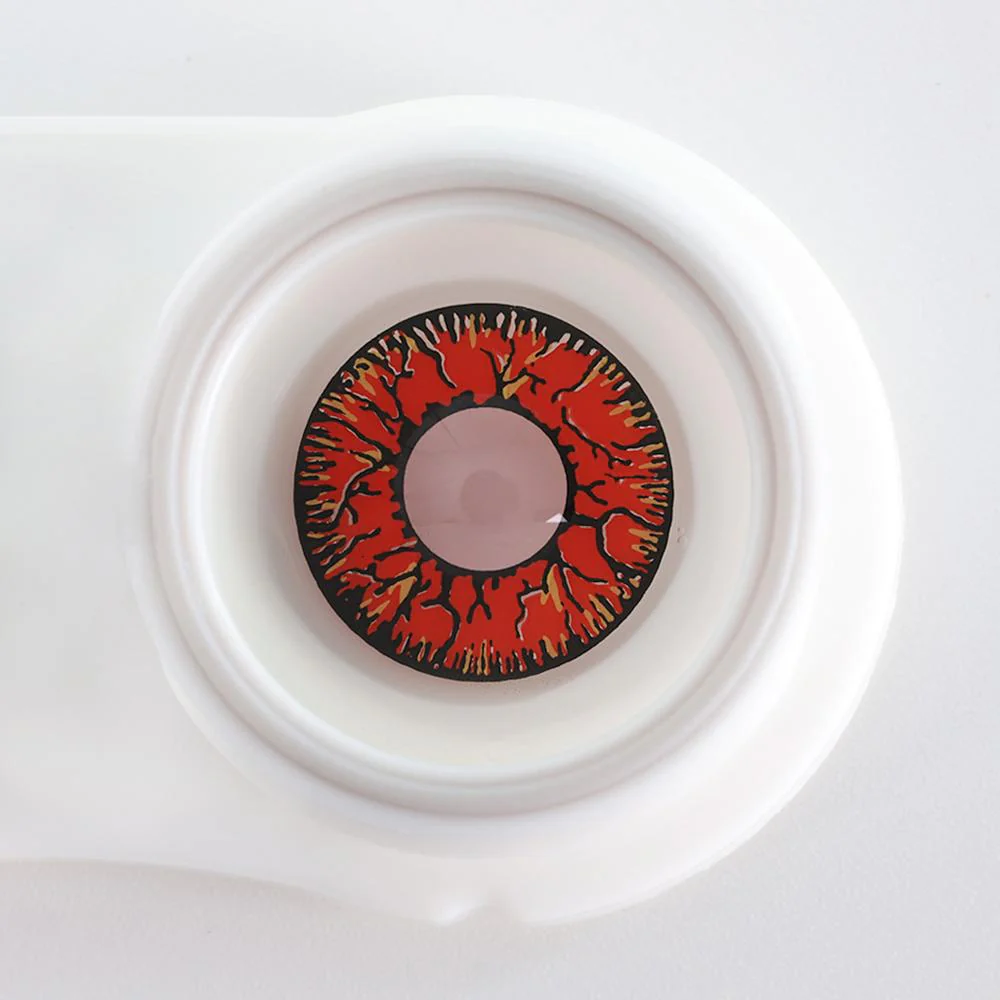 Red Crack Halloween Contacts - Image 4