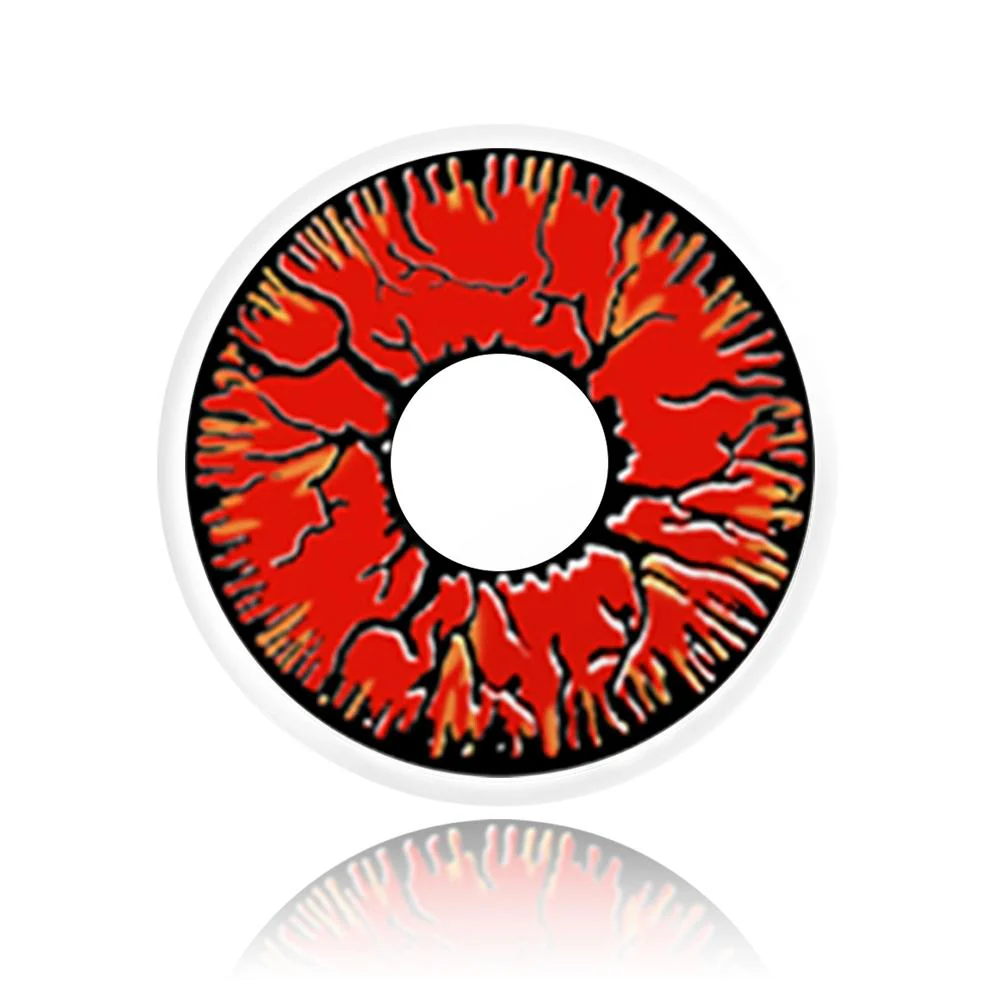 Red Crack Halloween Contacts - Image 5