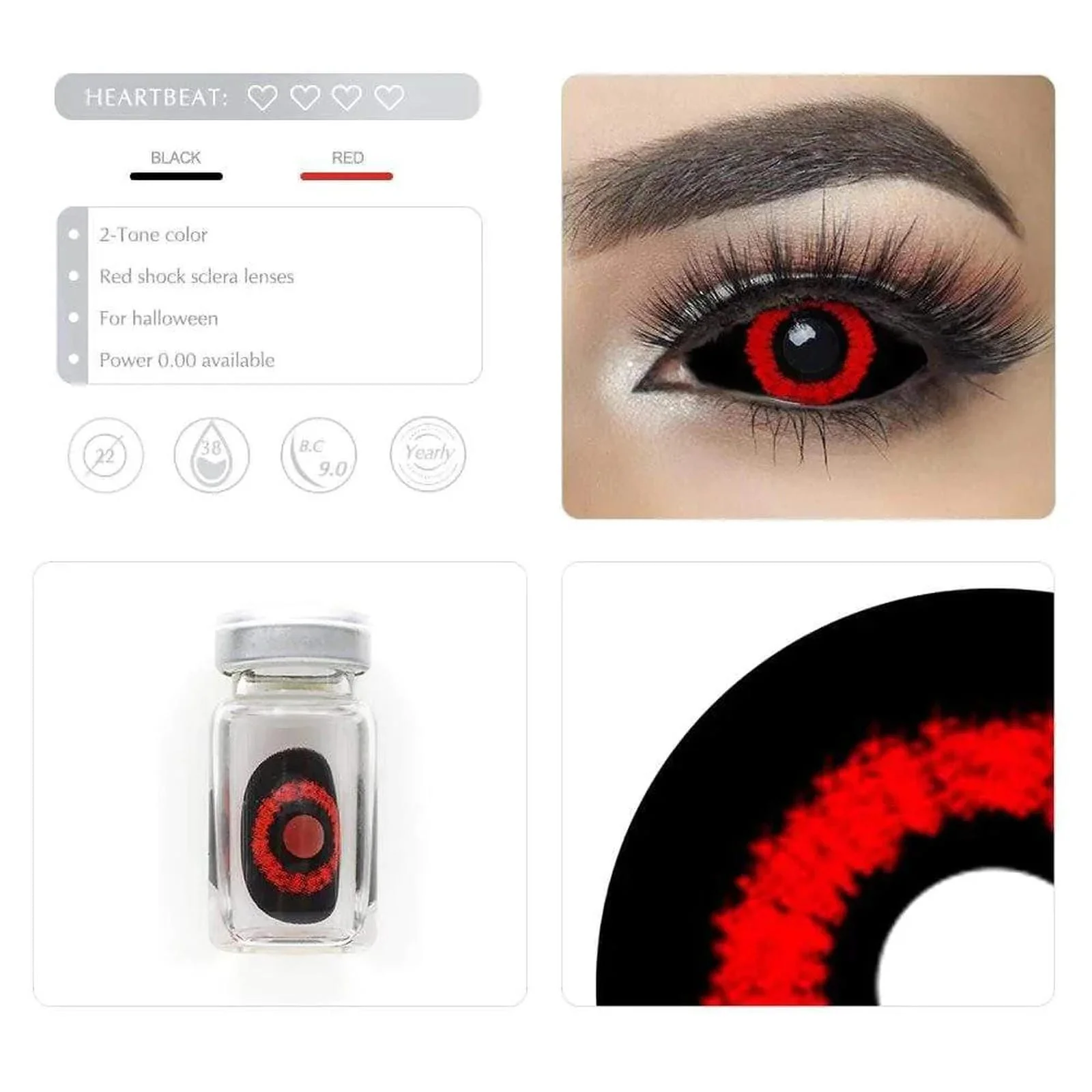 Red Shock Full Eye 22mm Sclera - Image 6