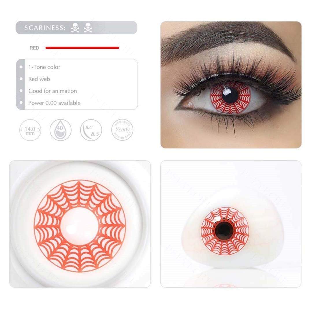 Red Web Halloween Contacts - Image 6