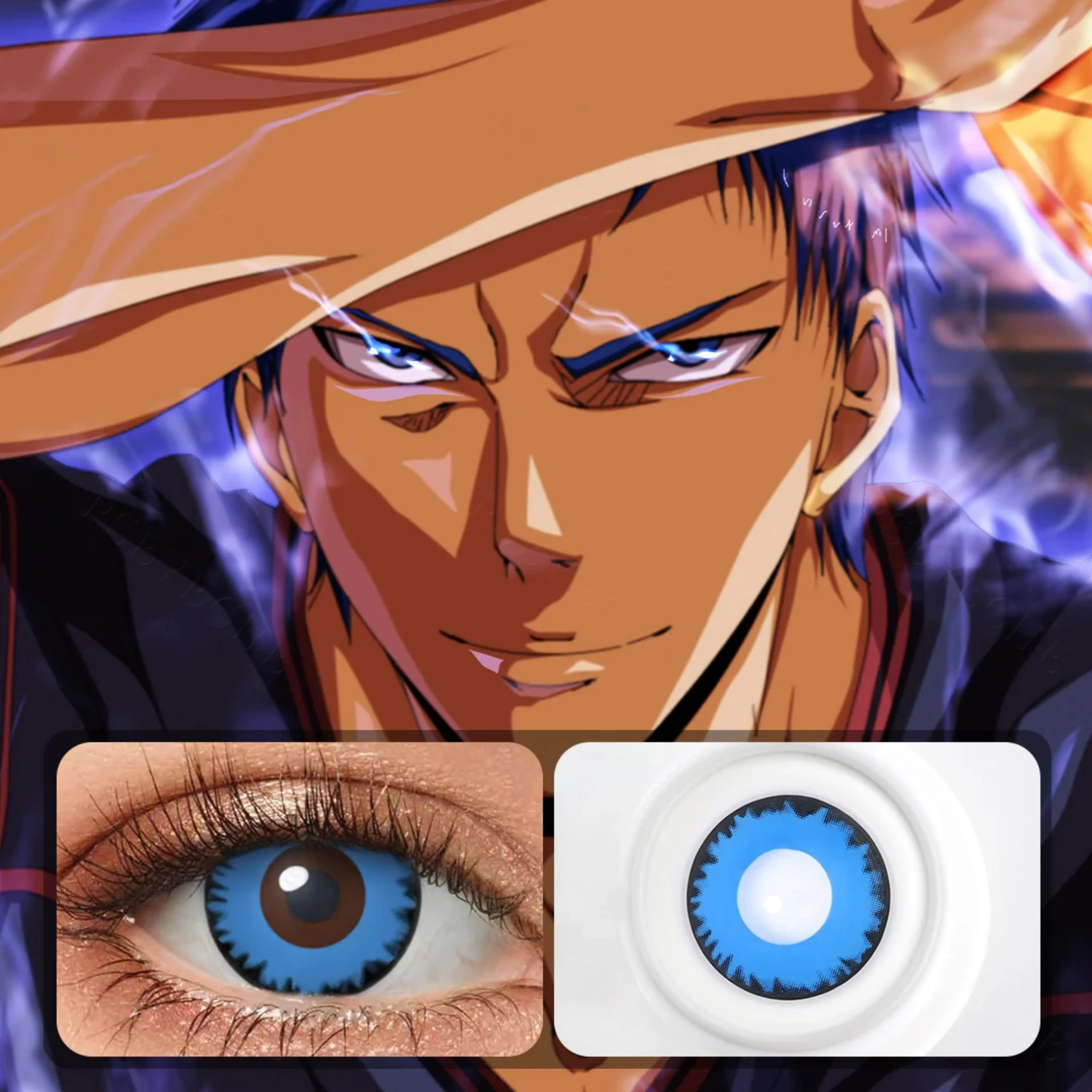 Twilight Blue Werewolf Halloween Contacts (Expiry 8/25) - Image 3