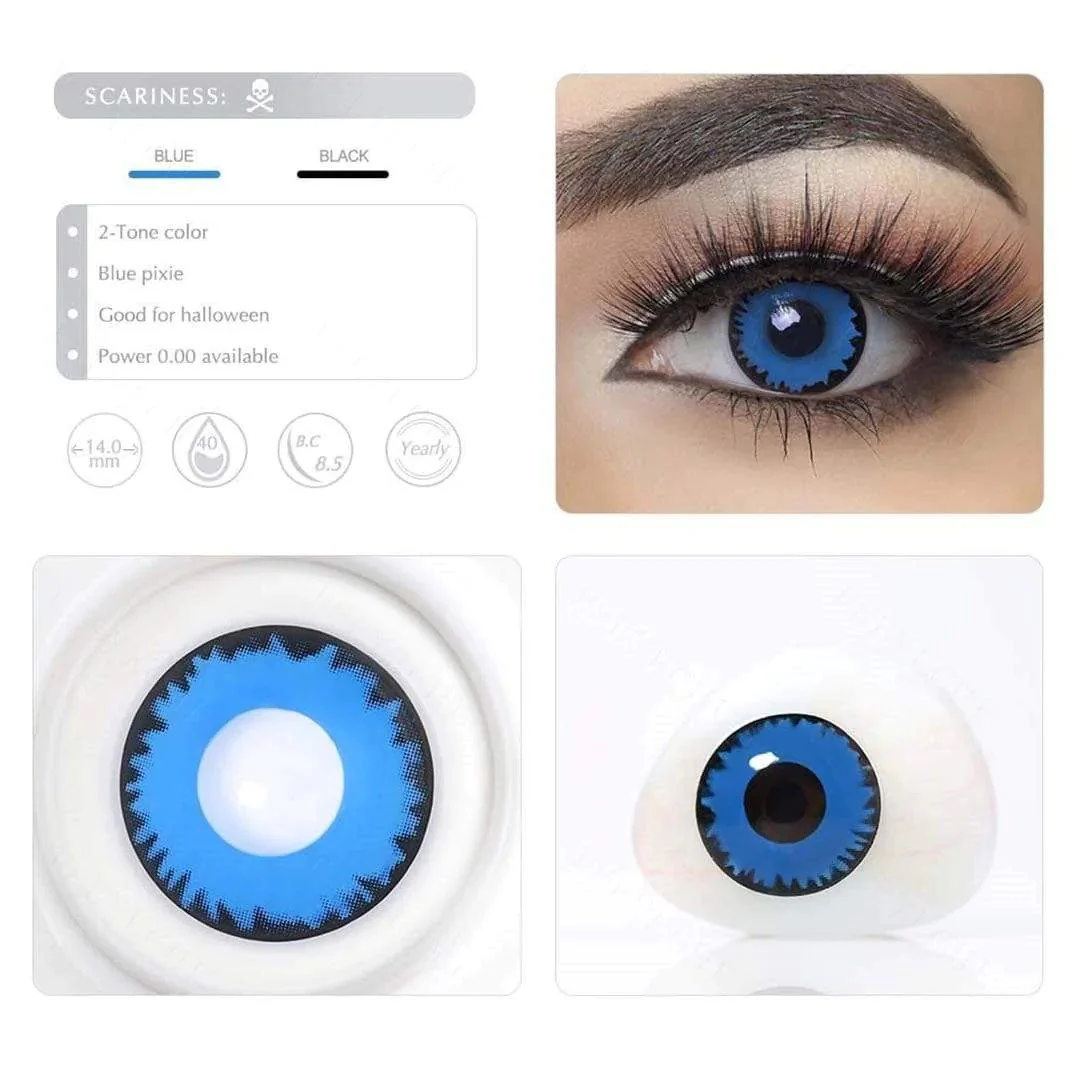 Twilight Blue Werewolf Halloween Contacts (Expiry 8/25) - Image 7