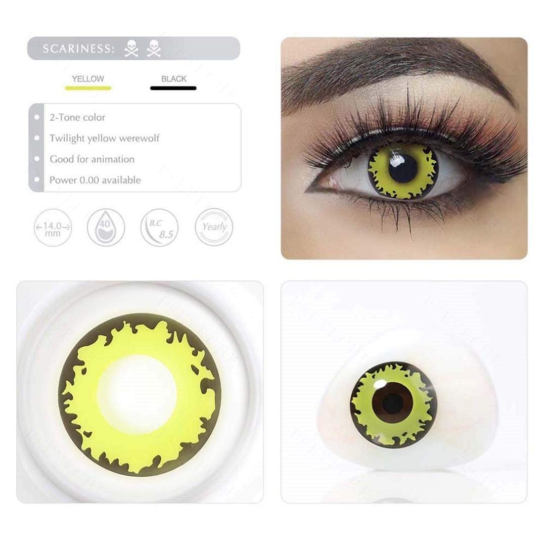 Twilight Yellow Werewolf Halloween Contacts - Image 7