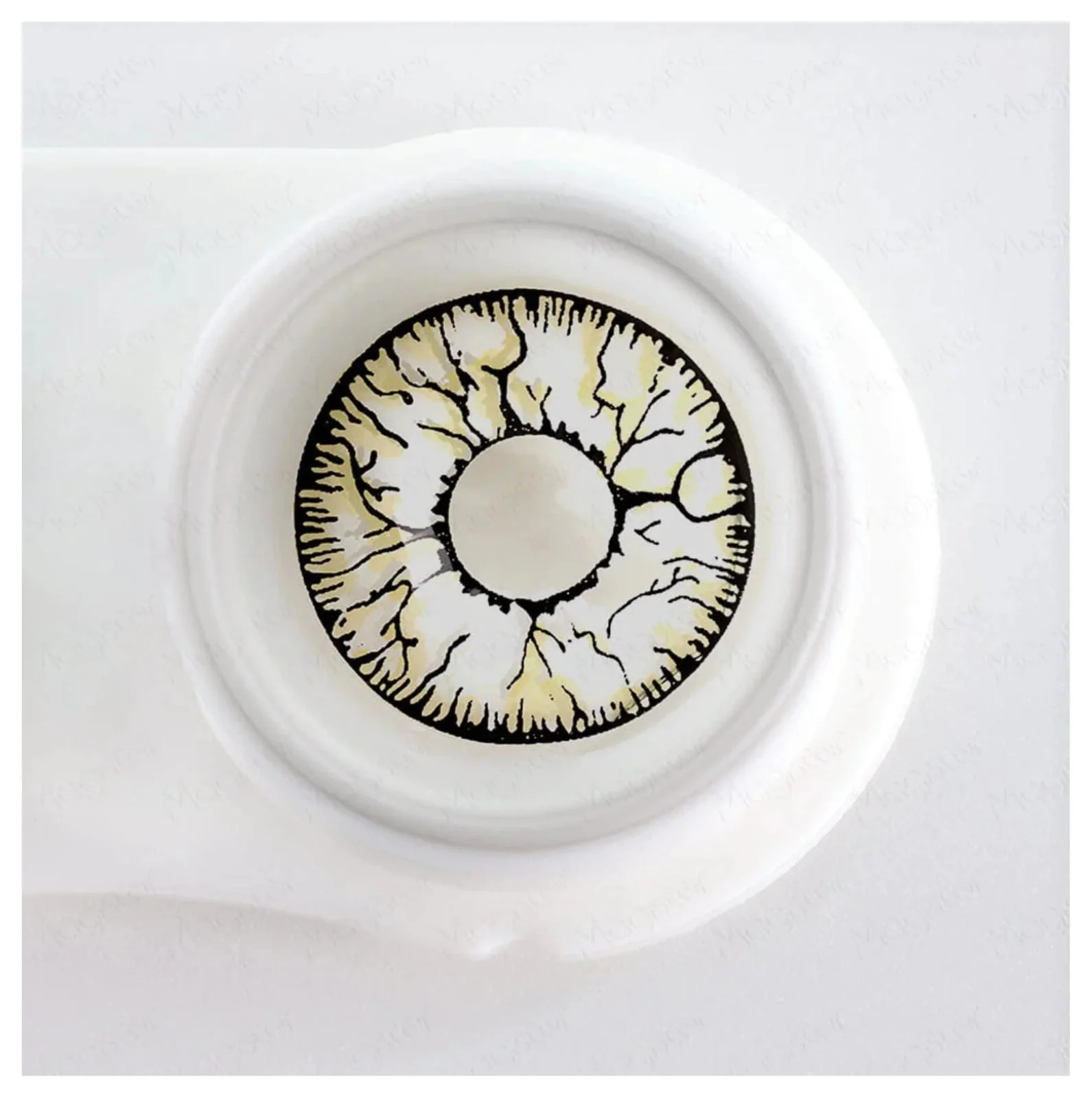 White Crack Halloween Cosplay Contacts - Image 3