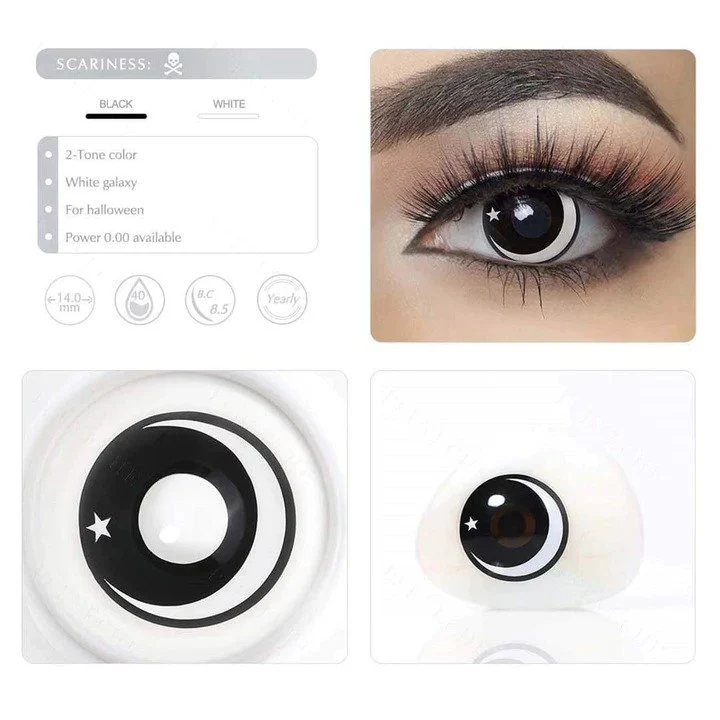 White Galaxy Halloween Contacts - Image 6