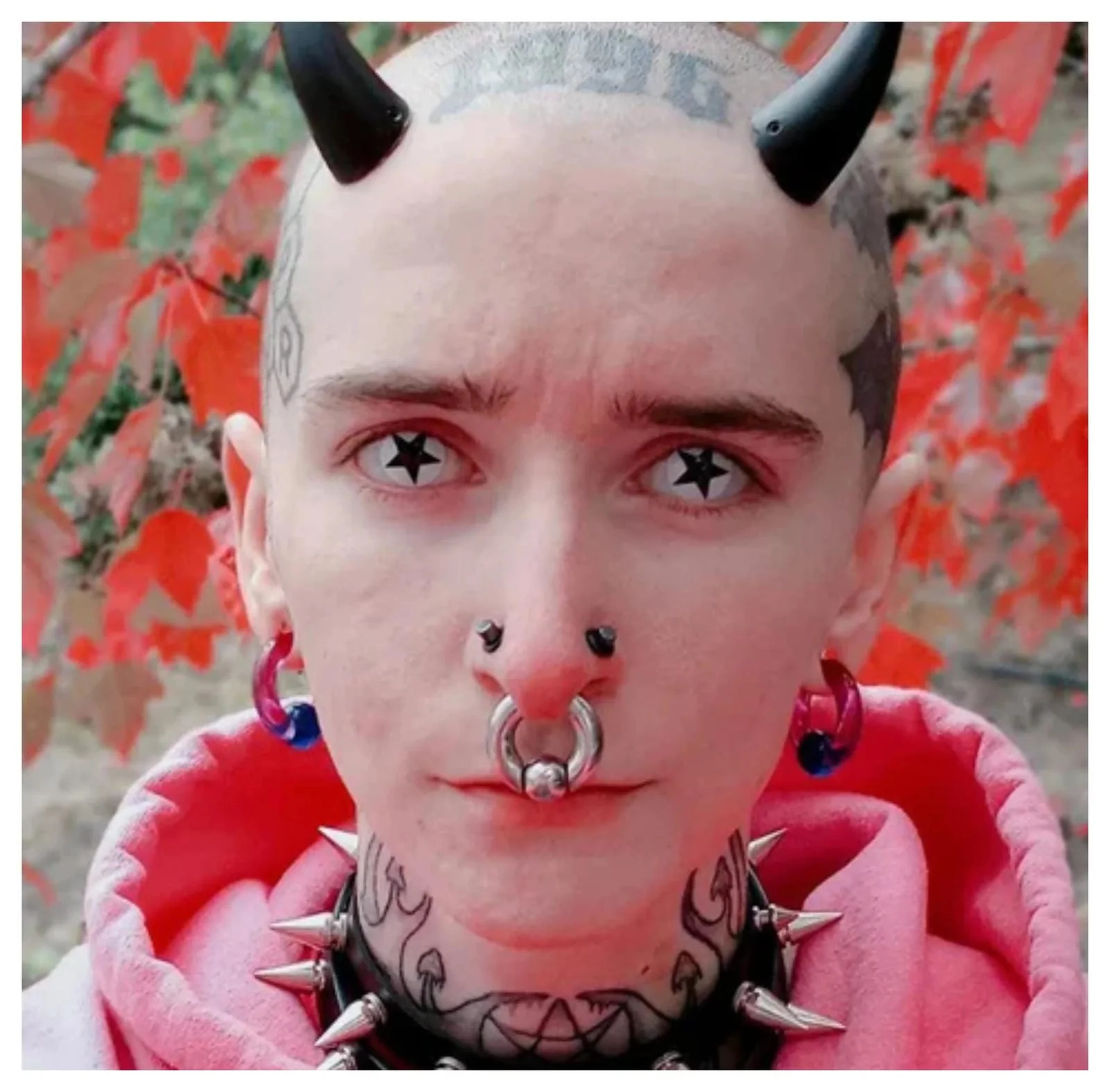 White Pentagram Contacts - Image 2