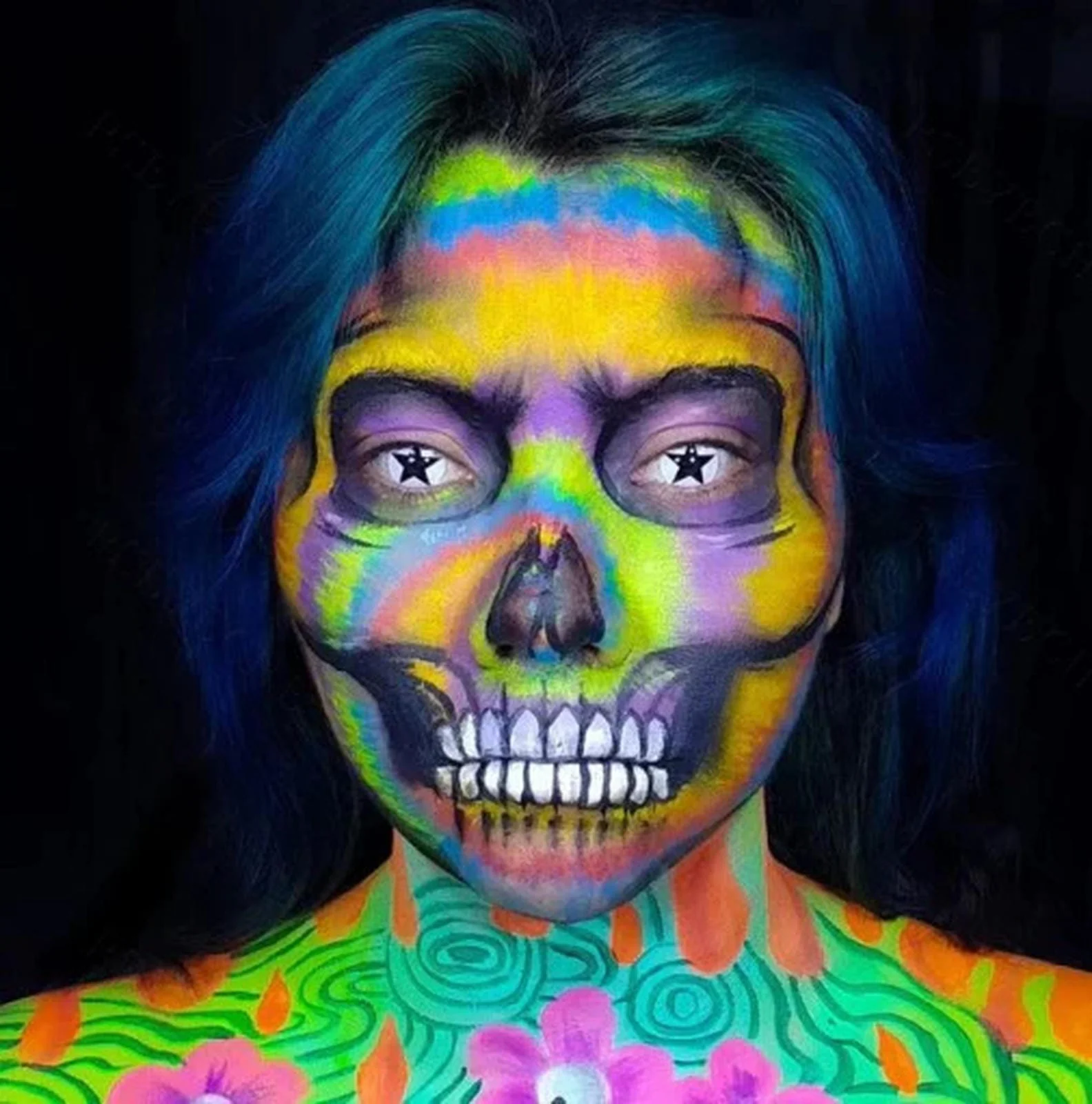 White Pentagram Contacts - Image 5