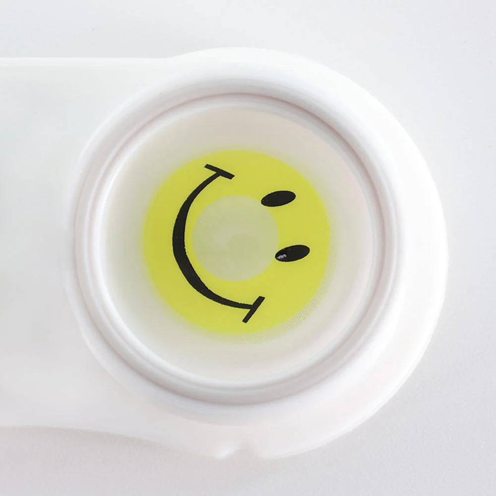 Yellow Smiley Cosplay Contacts (Expiry - 09/25) - Image 2