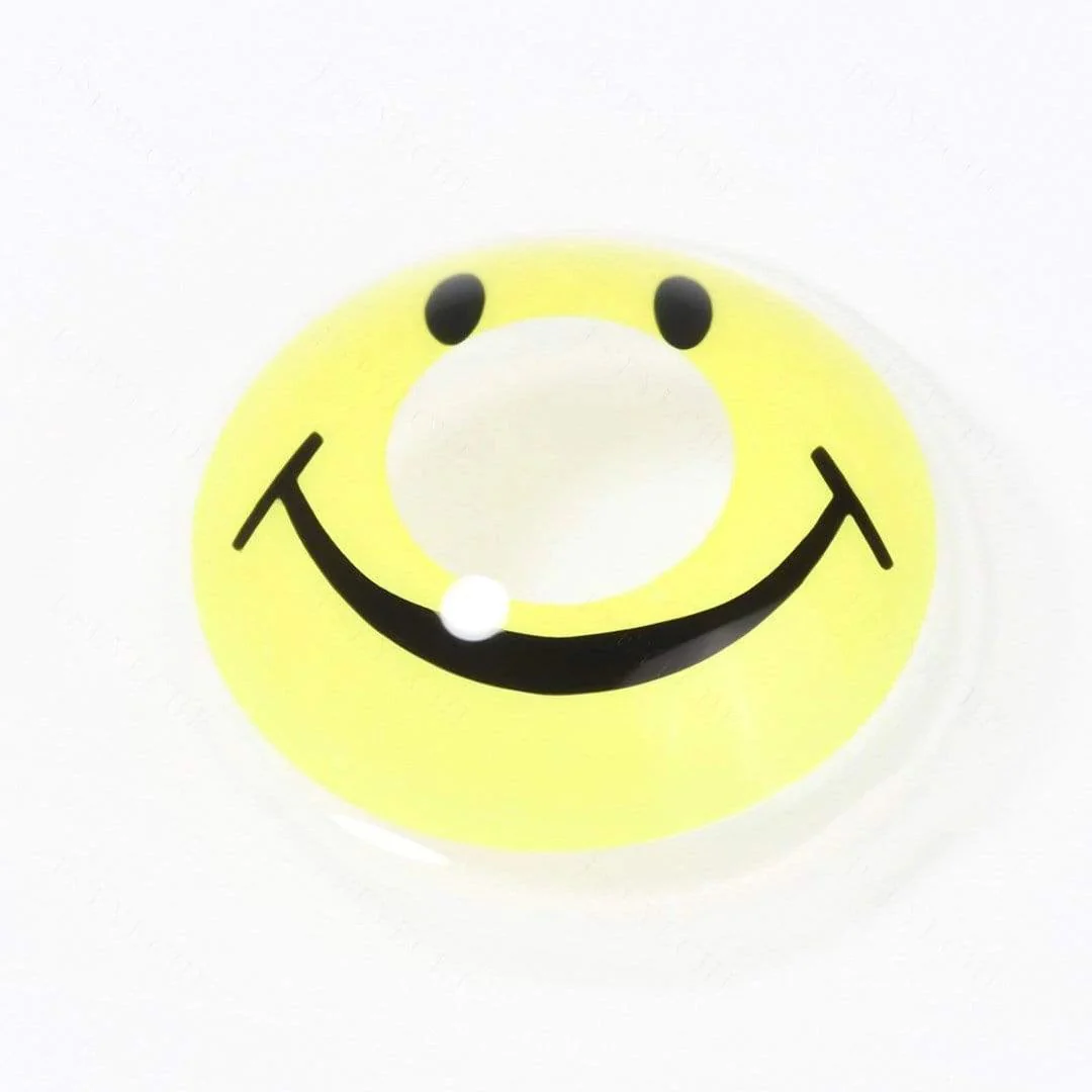 Yellow Smiley Cosplay Contacts (Expiry - 09/25) - Image 3